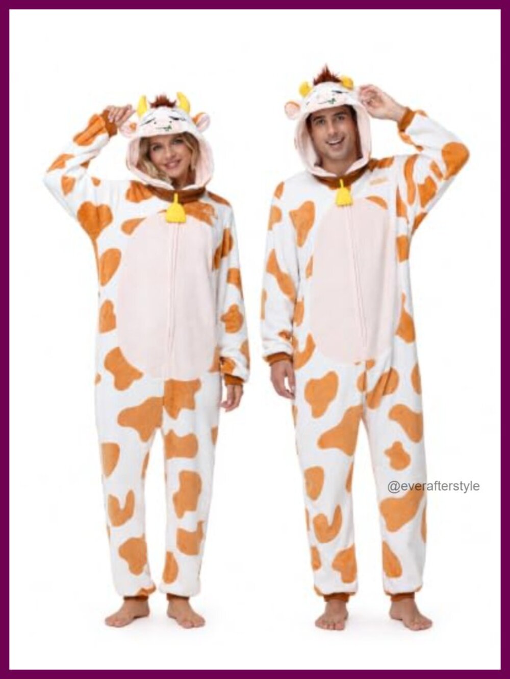 Adult Cow Onesie Flannel Fleece Animal Pajama Costume